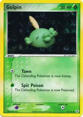62/101 Gulpin HL Common Reverse Holo