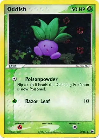 68/101 Oddish HL Common Reverse Holo