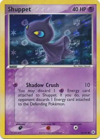 72/101 Shuppet HL Common Reverse Holo