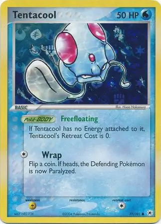 77/101 Tentacool HL Common Reverse Holo