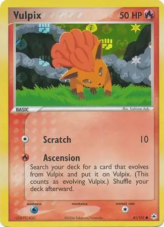 81/101 Vulpix HL Common Reverse Holo
