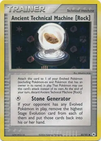 85/101 Ancient Technical Machine [Rock] HL Uncommon Reverse Holo