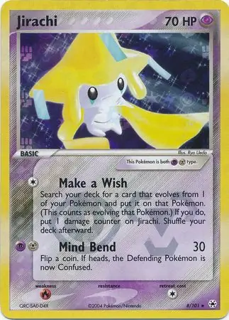 8/101 Jirachi HL Rare Holo Reverse Holo