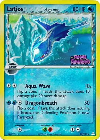 22/110 Latios δ HP Rare Reverse Holo