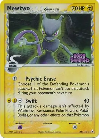 Mewtwo δ Holon Phantoms 24/110 Rare Reverse Holo