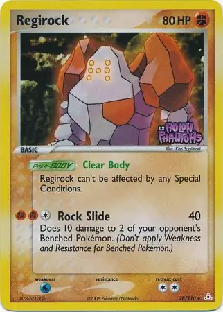 28/110 Regirock HP Rare Reverse Holo