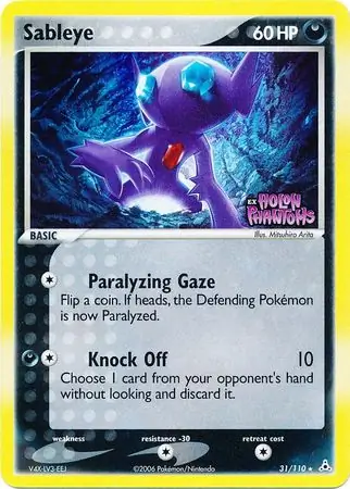Sableye 31/110 3 EX HOLON PHANTOMS RARE REVERSE HOLO PTCG