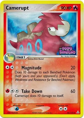 36/110 Camerupt HP Uncommon Reverse Holo