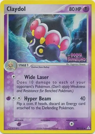 38/110 Claydol HP Uncommon Reverse Holo