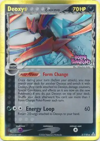 3/110 Deoxys δ HP Rare Holo Reverse Holo
