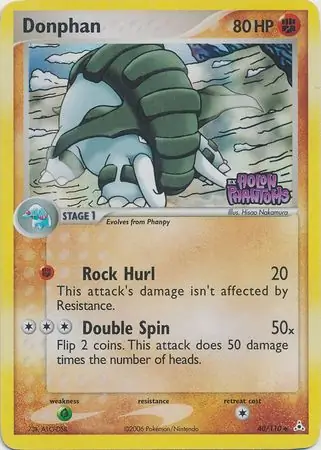 40/110 Donphan HP Uncommon Reverse Holo