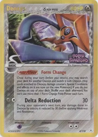 4/110 Deoxys δ HP Rare Holo Reverse Holo