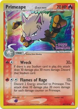 Primeape (Delta Species) 50/110 3 EX HOLON PHANTOMS UNCOMMON REVERSE HOLO PTCG