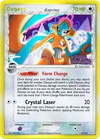 Deoxys (Normal)(Delta Species) 5/110 3 EX HOLON PHANTOMS HOLO RARE REVERSE HOLO LIGHTLY PLAYED PTCG