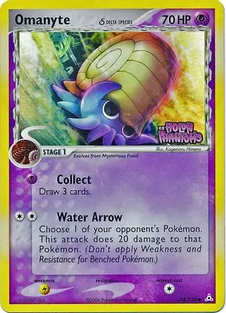 Omanyte δ Holon Phantoms 74/110 Common Reverse Holo