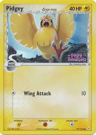 77/110 Pidgey δ HP Common Reverse Holo