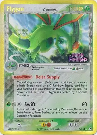 7/110 Flygon δ HP Rare Holo Reverse Holo