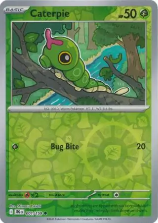 Caterpie Journey Together 001/159 Common Reverse Holo
