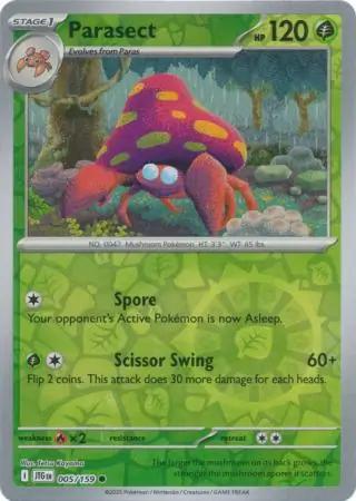 Parasect Journey Together 005/159 Common Reverse Holo