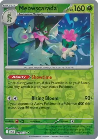 Meowscarada Journey Together 018/159 Rare Reverse Holo