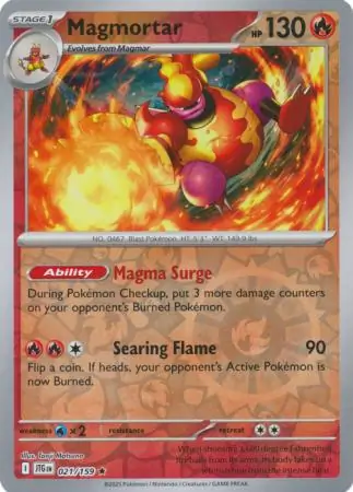 Magmortar Journey Together 021/159 Rare Reverse Holo