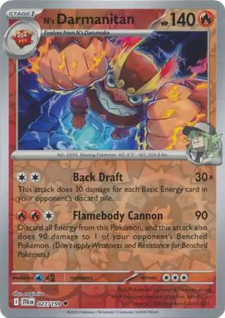 N's Darmanitan Journey Together 027/159 Uncommon Reverse Holo