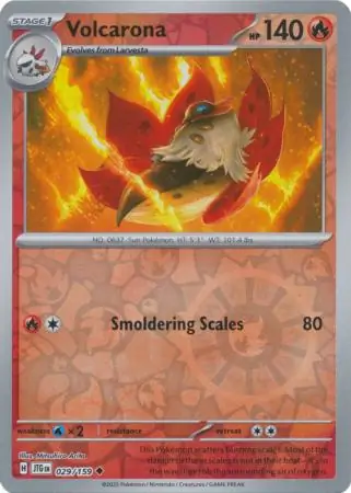Volcarona Journey Together 029/159 Uncommon Reverse Holo