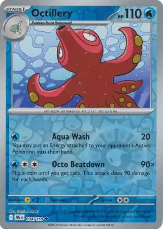 Octillery Journey Together 034/159 Uncommon Reverse Holo