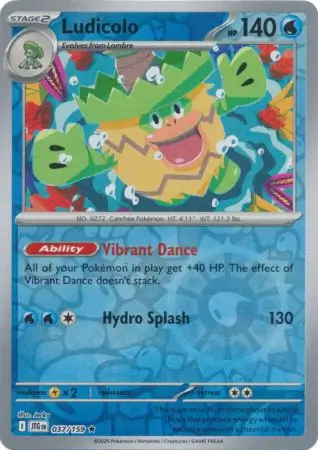 Ludicolo Journey Together 037/159 Rare Reverse Holo
