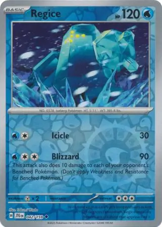 Regice Journey Together 042/159 Uncommon Reverse Holo