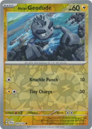 Alolan Geodude Journey Together 044/159 Common Reverse Holo