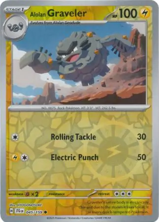 Alolan Graveler Journey Together 045/159 Common Reverse Holo