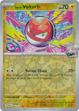 Iono's Voltorb Journey Together 047/159 Common Reverse Holo