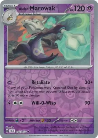 Alolan Marowak Journey Together 057/159 Uncommon Reverse Holo