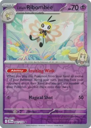 Lillie's Ribombee Journey Together 067/159 Rare Reverse Holo
