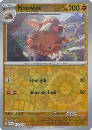 Piloswine Journey Together 078/159 Common Reverse Holo