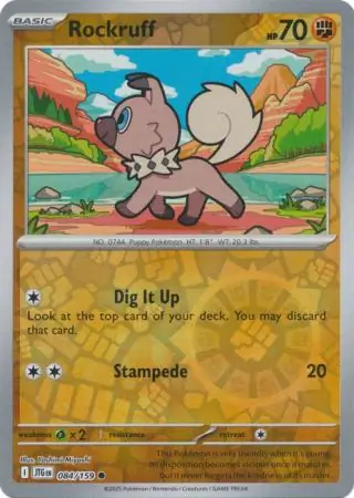 Rockruff Journey Together 084/159 Common Reverse Holo