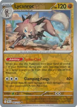 Lycanroc Journey Together 085/159 Rare Reverse Holo