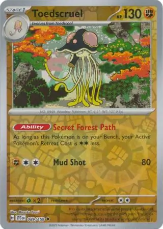 Toedscruel Journey Together 089/159 Uncommon Reverse Holo