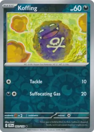 Koffing Journey Together 091/159 Common Reverse Holo