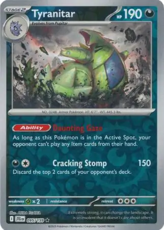 Tyranitar Journey Together 095/159 Rare Reverse Holo