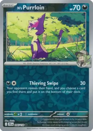 N's Purrloin Journey Together 096/159 Common Reverse Holo
