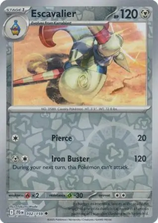 Escavalier Journey Together 102/159 Uncommon Reverse Holo