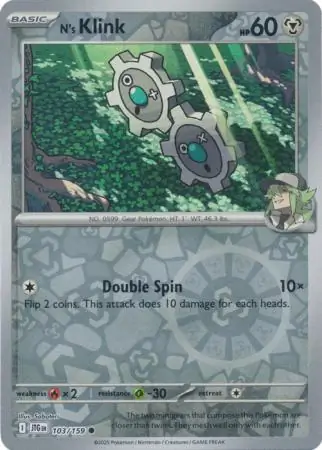 N's Klink Journey Together 103/159 Common Reverse Holo