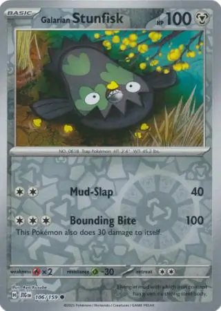 Galarian Stunfisk Journey Together 106/159 Common Reverse Holo