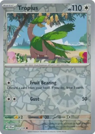 Tropius Journey Together 123/159 Common Reverse Holo