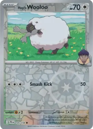 Hop's Wooloo Journey Together 135/159 Common Reverse Holo