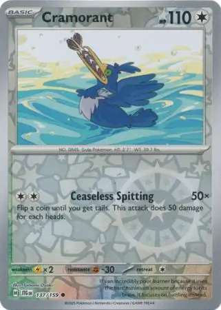 Cramorant Journey Together 137/159 Common Reverse Holo