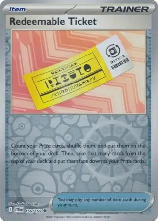 Redeemable Ticket Journey Together 156/159 Uncommon Reverse Holo