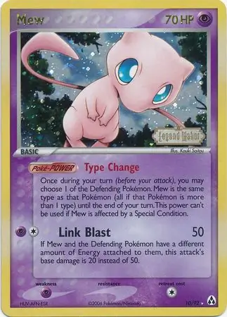 10/92 Mew LM Rare Holo Reverse Holo